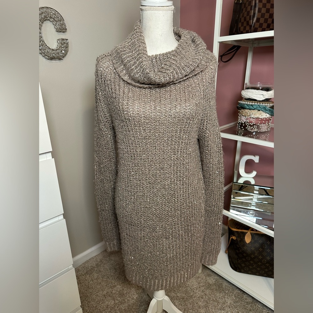 Mossimo Supply Co. Ribbed Cowl Neck Sweater Dress